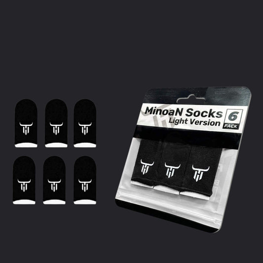 Pack of Minoan Socks Light Version with six pairs displayed on a dark background