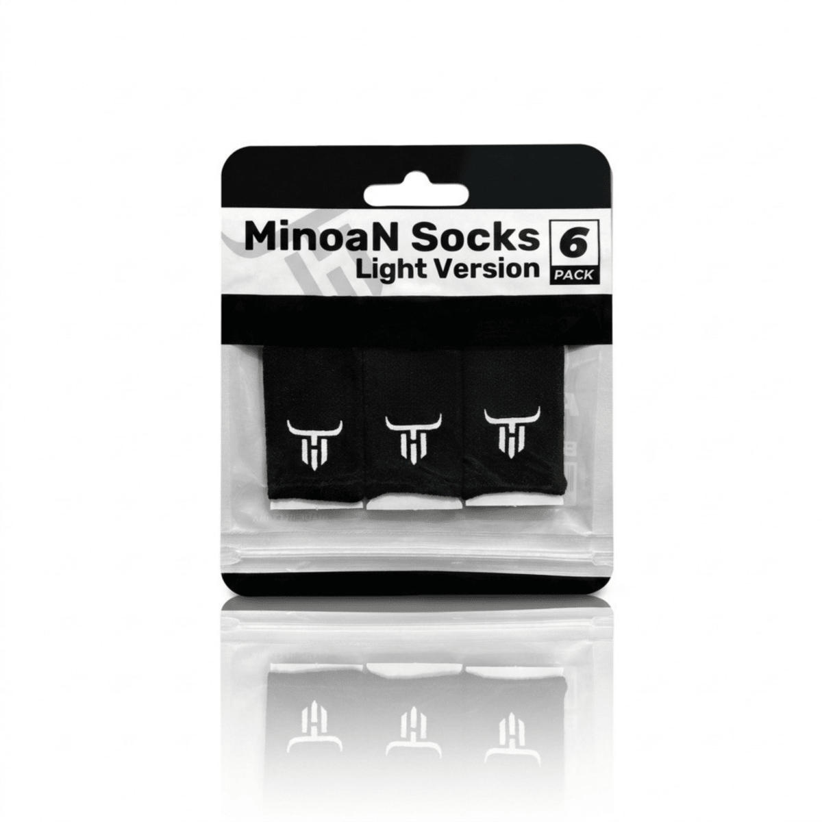 Pack of Minoan Socks Light Version with six pairs displayed on a white backround