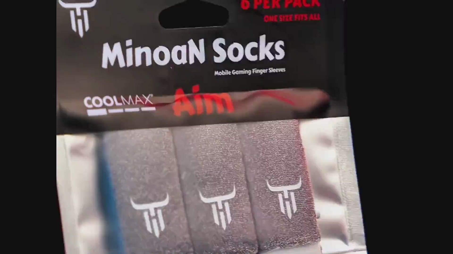 Load video: MinoanSocks White aim finger sleeves